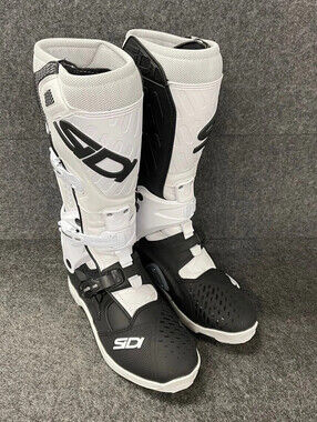 SIDI Cross Air Motocross Boots Men's Size US 10 Black White New with Box Moto X